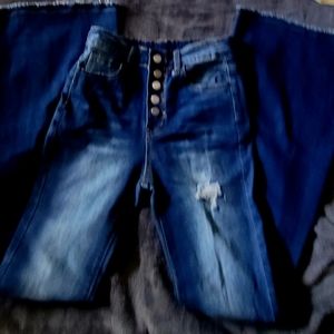 Shein high rise bell bottom jeans